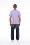 Men's Basic Relaxed Thin Cotton T-Shirt Lilac - 6
