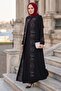 Beaded Stones Plus Size Mother's Dress Black Hm2952 - 4