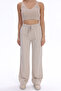 Linen Blend Loose Fit Pants - 6