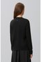 Siyah Bisiklet Yaka Basic Sweatshirt - 5