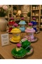 Esterhomedecor 6-Person Hand-Painted Porcelain Coffee Cup Set and 6 Turkish Delight Bowls - 4