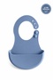 Bpa-Free 100% Silicone Baby Bib with Non-Slip Pocket, Blue