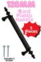 5 Pieces (Hard Plastic) Polais 128 mm Black Furniture Kitchen Drawer Cabinet Door Cupboard Handle Handle Handles - 4