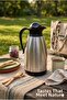 Double Walled Stainless Steel Desktop Thermos 2 Liters Tea and Coffee Thermos - 2