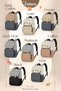 Coolbag Baby Care Bag - Gray Salmon with Thermal Compartment, Waterproof, Pads - 7