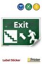 Exit / Exit Isg Warning Sign Sticker 35X50 cm