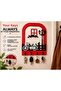 Nostalgic Bicycle Themed Wooden Keychain Hanger 26X19 cm |   Decorative Wall Key Holder with 4 Hooks - 3