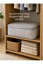 Set of 5 Storage Boxes 65X45X22 cm Zippered Quilt Blanket Clothes Organizer Storage Box - 2