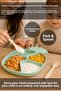 Pineapple Figured Feeding Set - 3 Compartment Food Bowl, Baby Food Container with Spoon and Fork, Green - 4