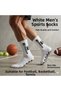 Futbo White Sports Socks with Anti-Slip Soles, Basketball Fitness Running Training Socks - 6