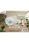 Bird Care Set White Bird Bath and White Double Water Bowl Large Water Bowl for Lovebirds Canaries Finches Etc.