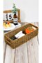 Set of 2 Wicker Countertop and Desktop Organizers - Steel Mesh Extra Durable - Woven Rattan Basket Decorative Organizer - 4