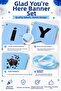 Happy Birthday Banner Decoration Lettering Stringed on Silk Birthday Party Decoration Banner Blue - 4