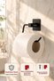 Square Adhesive Toilet Roll Holder Black Metal Wc Toilet Paper Hanger Red Use Without Drilling Bathroom Wc Paper Towel Holder - 2
