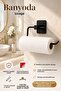 Adhesive Square Paper Towel Holder Black Metal under Cabinet and Wall Mounted Paper Towel Rack Kitchen Bathroom Towel Holder - 3