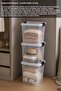 20Lt Deep Organizer Box - Elora Lockable Lid Multi-Purpose Organizer Storage Box Transparent - 4
