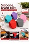 Silicone Oven Mitt |   Heat Resistant Non-Slip Kitchen Handle Cover |   For Pots, Pans, and Baking Trays |   1 Piece - 3