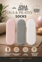 Pilates Socks Yoga Socks 3 Pairs Non-Slip Sole Women's Cotton Breathable Ballerina Sports Socks Set - 2