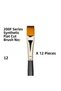 200F Series Synthetic Bristle Flat Cut Brush No: 12 X 12 Pieces