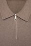 Vizon Oversize/Geniş Kesim Dokulu Fermuarlı Polo Yaka T-shirt TMNSS25PO00006 - 6