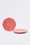 Set of 2 Flower Shaped Ceramic Cake Plates Pink Tphss26Tbk00030 - 5