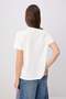 Ecru Embroidered Regular Fit 100% Cotton Knitted T-Shirt Twoss26Ts00316 - 4