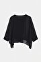 Black Batwing Sleeve Cape Chiffon Transparent Blouse Tdrss26Bz00093 - 6