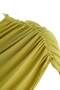 Yağ Yeşil Fitted Pelerinli Bisiklet Yaka Düşük Kol Crop Sandy Örme Bluz TWOAW27BZ00093 - 6