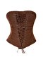Kahverengi Bağcıklı Fitted Straplez Korse Büstiyer TPRSS26BS00035 - 6