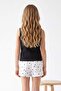 White Girls' Polka Dot Denim Shorts & Bermuda Tkdss26Sr00033 - 4
