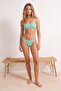 Green Strapless Covered Textured Regular Waist Regular Bikini Set Tbess26Bt00232