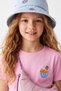 Pembe Kız Çocuk Baskılı Örme T-Shirt TKDSS26TS00090 - 2