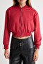 Red Regular Fit Suede Bomber Jacket Coat Twoaw26Ce00077 - 4