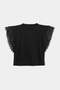 Black Bat Sleeve Dandel Detailed Blouse Tdrss26Bz00118 - 5