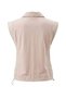 Stone Color Sleeveless Zippered Waist Adjustable Top with Elastic Waistband Comfortable Fit Trousers Garnished Suit Tdrss26Au00109 - 7