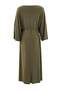Khaki A-Line/A Bell-Shaped Knitted Tie-Up Detail Batwing Sleeve Hijab Dress Tctaw27Eb00025 - 5