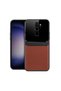 Xiaomi Redmi Note 8 Pro Compatible Case Lens Leather Case Brown