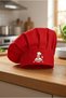 Mr. Chef Logo Printed Red Chef Cook Hat, Mushroom Cap - 2