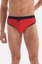 Red - Navy Blue Slip Swimsuit - 8