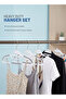 5-Pack White Non-Slip Hangers 42cm Stainless Steel Hooks RF13182 - 5