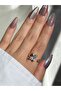 Women's Gold Color Design Single Stone Ring - 3