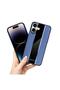 Apple iPhone 18 Compatible Case Premium Leather Case Blue - 3