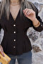 Coffee Gold Buttoned Pleated Shirt - 3