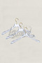 Business Class 3 Pieces 44 cm Plexiglass Transparent Gold Hook Men's Suit Hanger Coat Jacket Hanger - 3