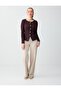 Stone Normal Waist Flared Woven Long Trousers