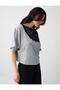 Gray Melange Cowl Neck Batwing Sleeve Lace Detail Knit Blouse - 4
