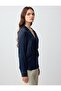 Blue Petrol V-Neck Long Sleeve Flowy Woven Blouse - 4