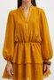 Bolon Sleeveless High Collar Layered Chiffon Dress - 5