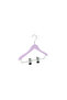 Wooden Ksçm 3-7 Years Old 30cm Child Hanger with Latch Lila Color 12 Pieces - 2