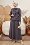Nesla Tunic Skirt Double Set 1418 - Anthracite - 4